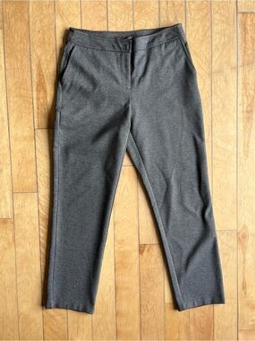Adrienne Vittadini Studio Charcoal Straight Leg Knit Dress Pants Size 6